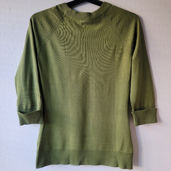 Kenneth Cole Moss Green Silk Blend Sweater - Picture 8 of 10